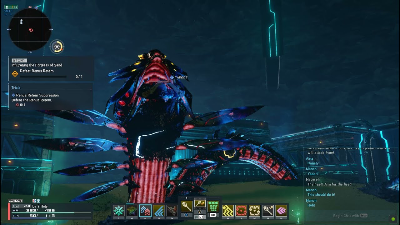 PSO2NGS - Renus Retem boss - Te/Bo