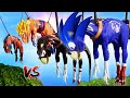 Jurassic World Evolution🌎  Indominus Rex Vs Indoraptor ( Sonic, Shadow Vs Goku,Piccolo,Spiderman )