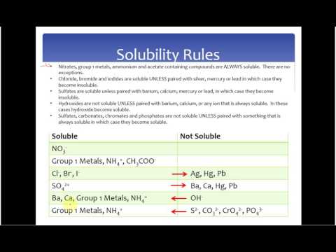 CHM 111 Lab 6 Reactions and Solubility