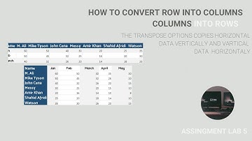 #3 - How to convert rows into columns & columns into rows in Microsoft Excel with Transpose function