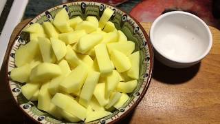 Жареная картошка! Вкусный и быстрый гарнир из картофеля в микроволновой печи. Жареная картошка! Вкусный и быстрый гарнир из картофеля в микроволновой печи.