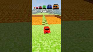 Big & Small Cars vs Minecraft Block Bridge & Lava