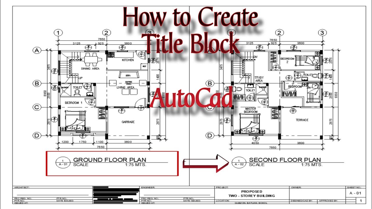 How to Create a Title Block in AutoCad - YouTube