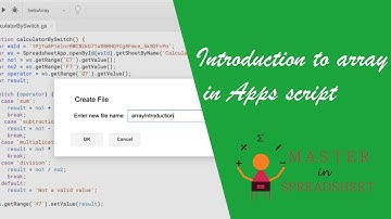 Array Introduction in Apps script
