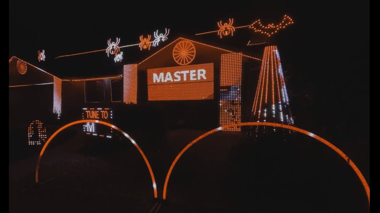 🎸"Master of Puppets" by Metallica | Alegre Lights Synchronized Halloween Light Show 2024 💀