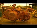 Completely restored old and rusty HONDA125cc engine for many years