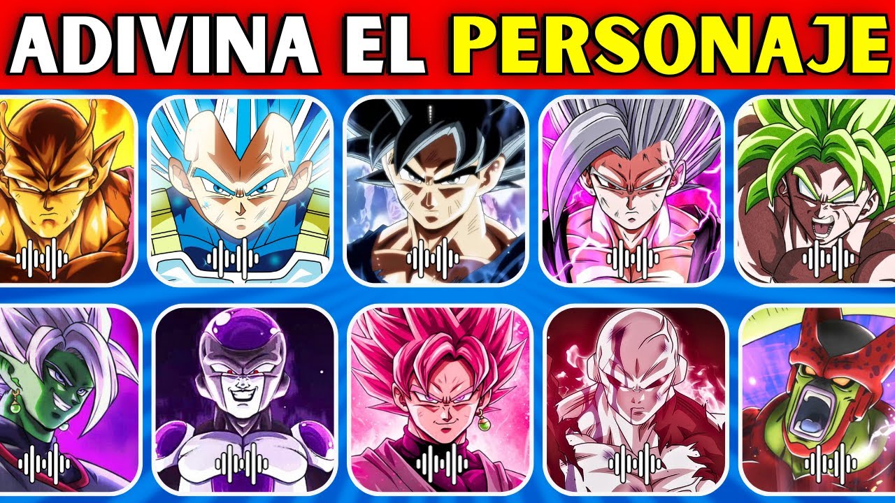Adivina El Personaje De DRAGON BALL SUPER Por Su VOZ😀🎶Goku❤️Vegeta💙Freezer😡Gohan🐲Adivina La Voz🎶