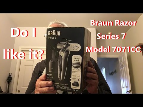 Braun Series 7 Unboxing Setup Review 7075cc Electric Razor Beard Face Hair  Removal Cut Trim Shave 