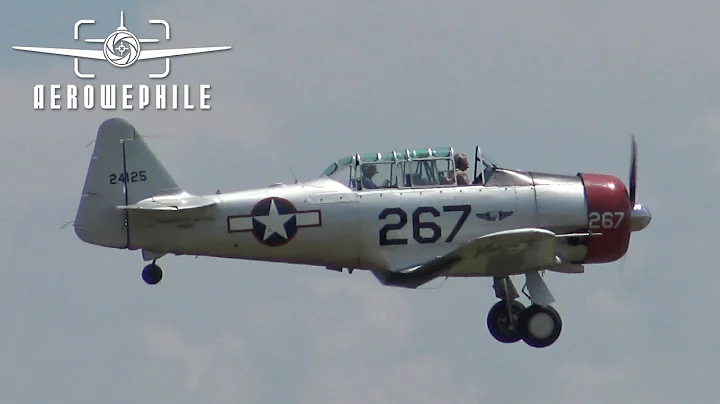 CAF AT-6 Texan Startup - Takeoff - Flyover - Landing at TRI