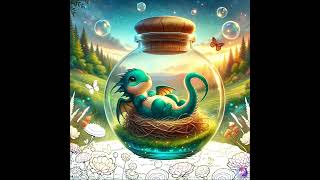 Tap Color - Glass Eden Mystical Realm: Baby Dragon Inside A Potion (Special Pics)