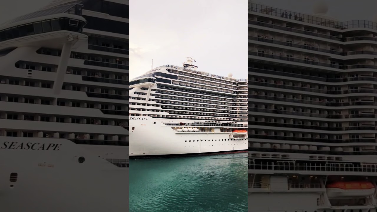 MSC Seascape Sail By and Horns! #cruiseship #msc #seascape #cruiselife #travel