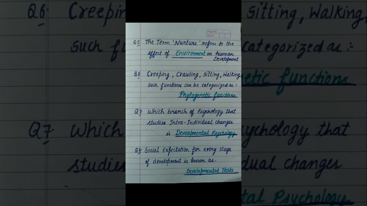 PSTET/CTET CDP Important Questions 