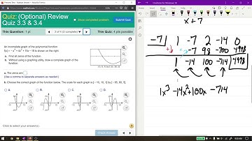 Review Quiz 3.3 and 3.4