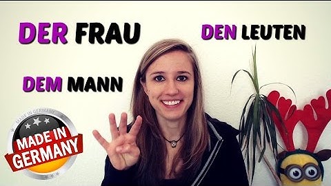 The DATIVE Part 1: Dem Mann, der Frau, etc.