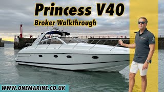 Princess V40 Boat Tour £129,995 | Broker Walkthrough |