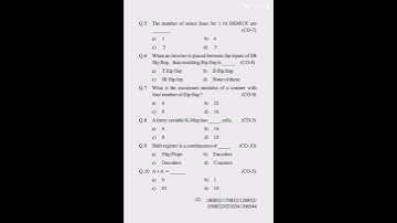 #HSBTE Diploma 3rd Semester Computer Engineering Sample paper of Digital Eltx-I