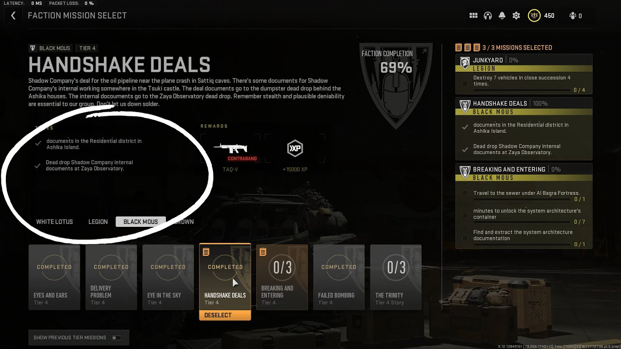 Handshake Deals (SOLO) Tier 4 Black Mous Mission Warzone 2.0 DMZ YouTube