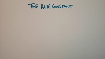 The Rate Constant 1. Y13 A-level Chemistry OCR AQA: Reaction Rates Kinetics