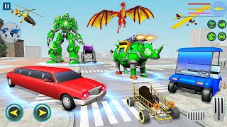 Transforming robot game - Futuristic rhino robot wars against mech robot | Android iOS Gameplay screenshot 5