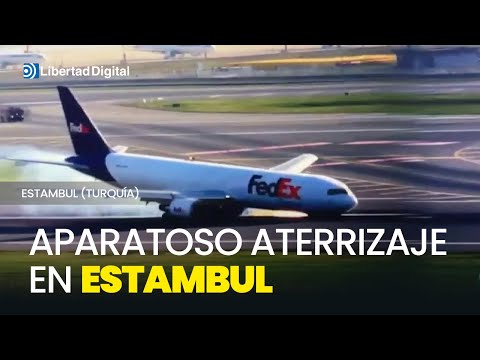 Aparatoso aterrizaje en el aeropuerto de Estambul
