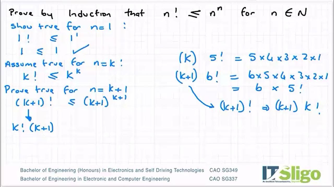 Proof by induction Inequality example 1 Leaving Cert Higher Level Maths