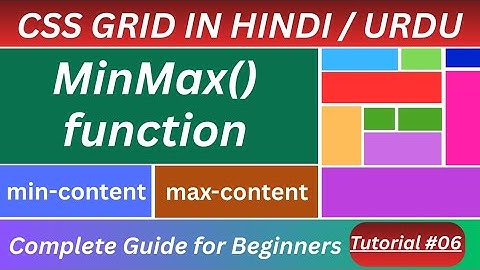 CSS Grid MinMax function Tutorial in Hindi / Urdu 