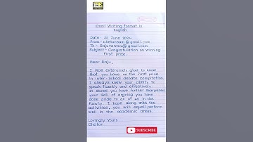 short on email writing format in english//short for email writing format//email writing format par//