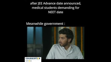 JEE Neet Exam Date Announcement Meme #shorts #youtubeshort #neet #jee