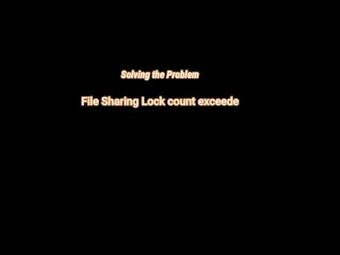 File Sharing Lock count exceeded