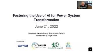 G-PST/ESIG Webinar Series: Fostering the Use of AI for Power System Transformation