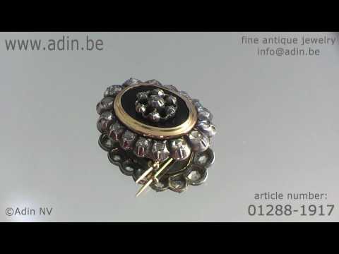 01288-1917 Antique jewelry Victorian rose cut diam...