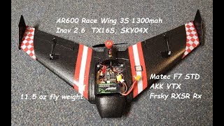 AR600 race wing with Inav 2.6; Auto-launch, Waypoint, RTH, Hold