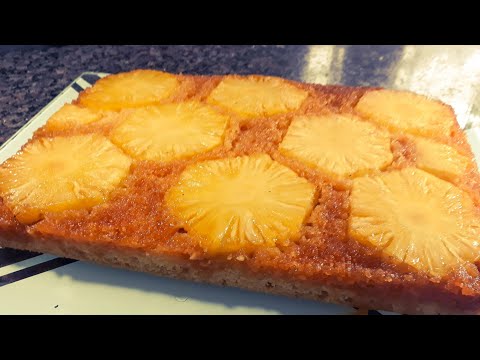 TORTA DE ABACAXI FÁCIL E CARAMELIZADA (BOLO DE ABACAXI, ANANÁS )