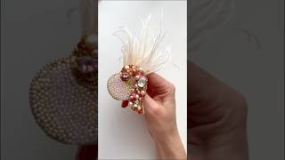#shorts Brooch Making With Crystals and Feathers #diybrooch #broochhandmade #brooch #diyideas