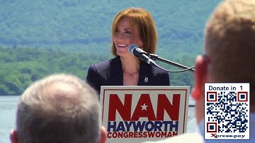 Xpress-pay QR code in sample Hayworth TV fundraising ad