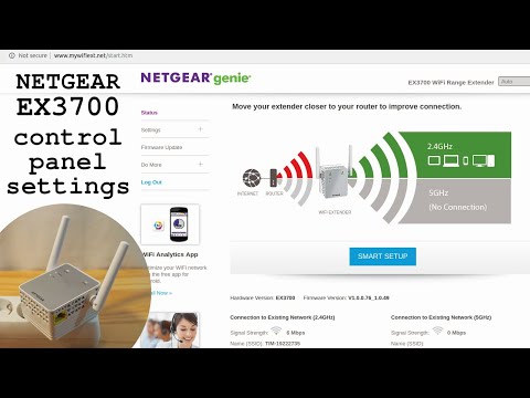 NETGEAR EX3700 Wi-Fi Extender • Control panel login and settings overview