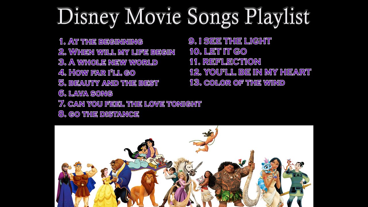 DISNEY MOVIE SOUNDTRACK PLAYLIST YouTube
