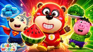 Bebé Wolfoo | ¡Come Sano Y Sé Un Superhéroe! | Dibujos animados para niños