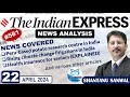 Indian express newspaper analysis  22 april 2024  health insurance for seniors  upsc 20242025