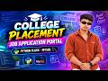 🔥 COLLEGE PLACEMENT JOB APPLICATION PORTAL | Python Flask + MySQL | MCA/BCA Project