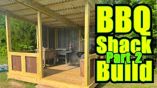 BBQ Shack Build 🔥Part 2: Finishing Up the Deck 🛠️ | Outdoor Kitchen DIY