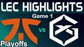 FNC vs GX Highlights Game 1 LEC Summer Playoffs 2024 Fnatic vs GIANTX by Onivia