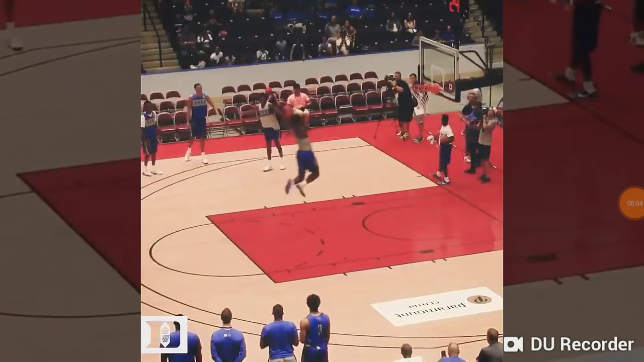 zion williamson free throw dunk