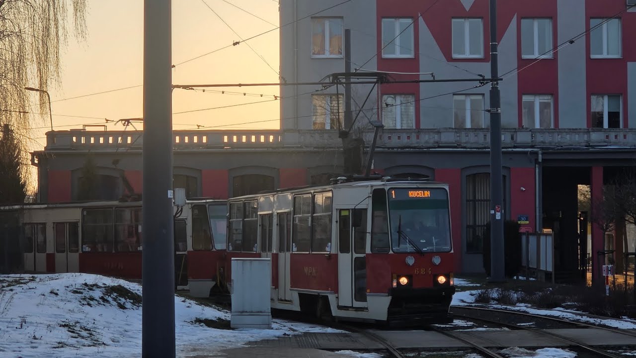 Konstal 105na MPK Czestochowa #684+#688 linia 1 (TRASA SKROCONA)