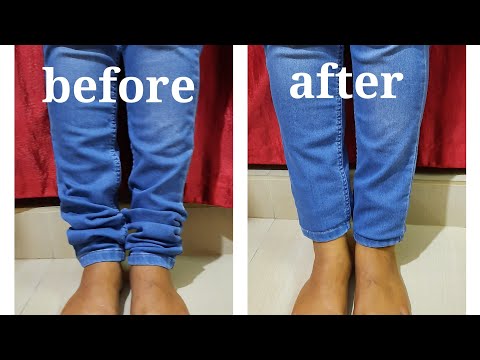 how to convert full jeans to ankle length with out cutting and with out sewing machine in 5 minutes