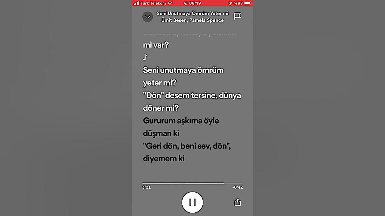 Ümit Besen,Pamela Spence - Seni Unutmaya Ömrüm Yetermi - Speedup Lyrics  #spotify #speedup #lyrics
