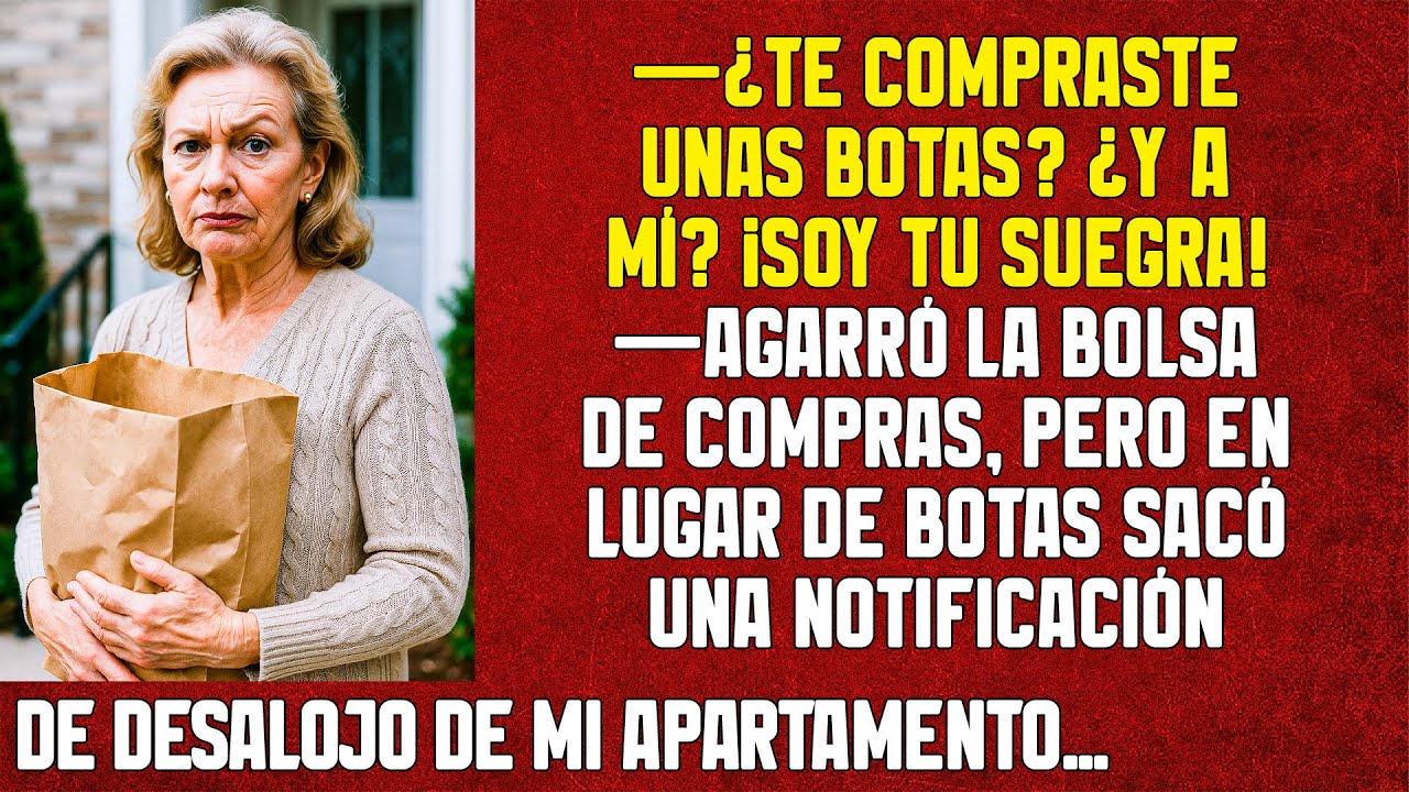 La suegra agarró la bolsa de compras, pero sacó una notificación de desalojo de mi apartamento