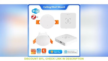 Tuya WiFi Zigbee Human Presence Sensor MmWave Radar Detector With Luminance Sensor For Smart Home Re