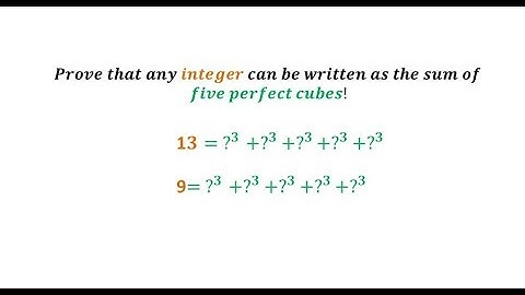 Can you write any integer as sum of 5 perfect cubes!!