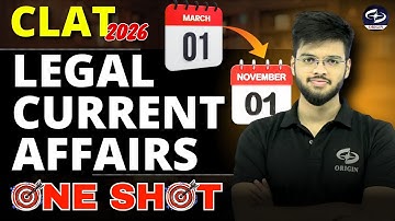 Legal Current Affairs One Shot | Legal Reasoning | CLAT 2026 Preparation | Abhyuday Pandey